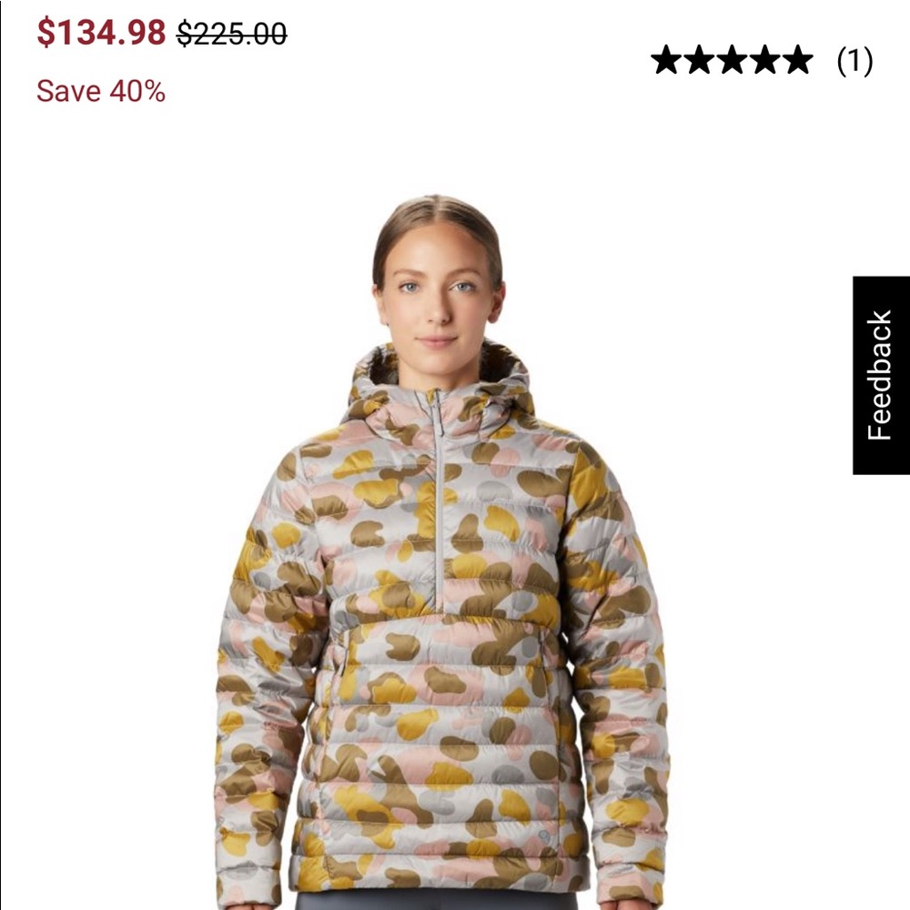 Mountain hardware 600 down fill, pullover jacket.